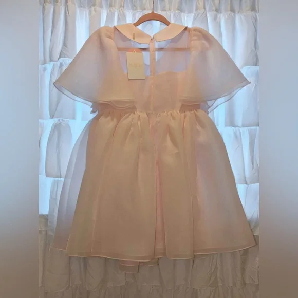 NWT The Lala Land Selkie Puff Dress in Peach Fuzz